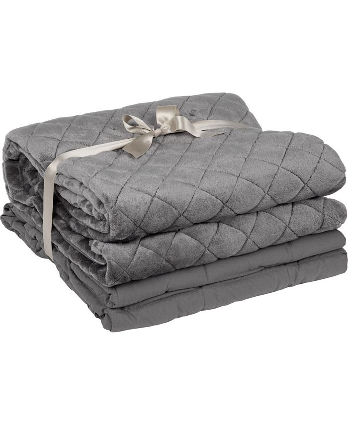 Safdie & Co Inc Solid Microfiber Weighted Blanket Macy's