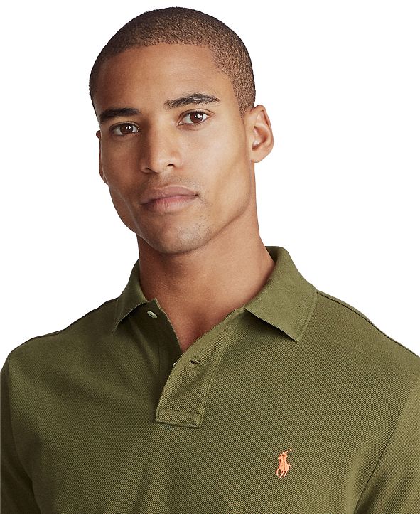 men's custom slim fit mesh polo