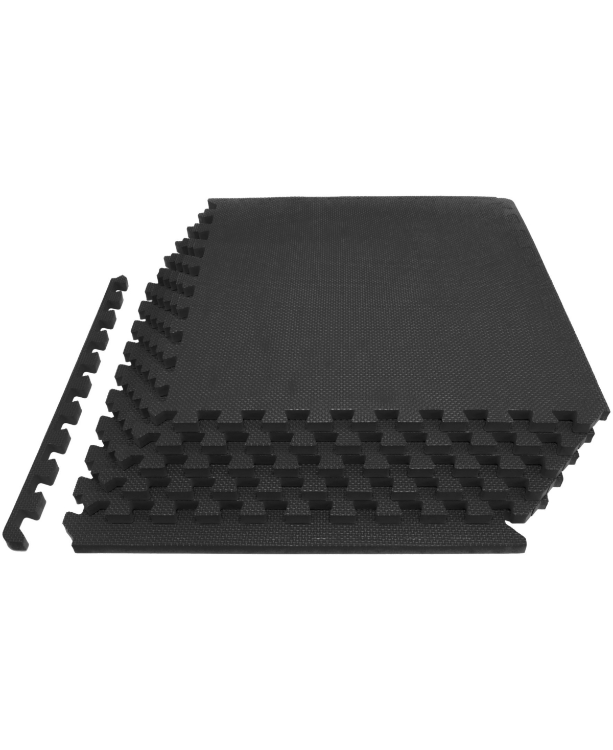 Exercise Puzzle Mat 3/4-in, 24 Sq Ft - 6 Tiles - Gray