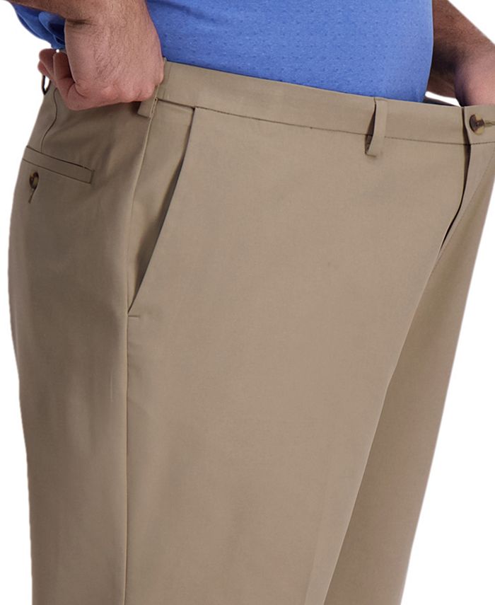 Haggar Big & Tall Cool Right Performance Flex Classic Fit Flat Front ...