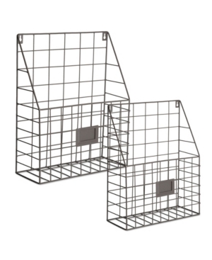 Design Imports Farmhouse 2-Pc File Basket Set