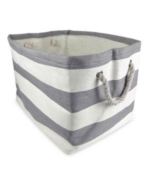 Design Imports Paper Bin Stripe Rectangle Medium