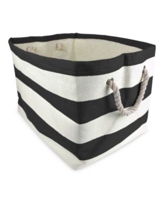 Design Imports Paper Bin Stripe Rectangle Medium
