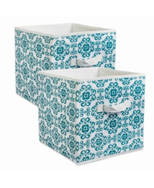 Design Imports Non-woven Polyester Cube Scroll Square Set of 2