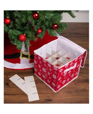 Snowflake Print Ornament Storage Large