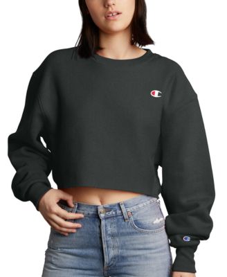 champion cropped reverse weave hoodie