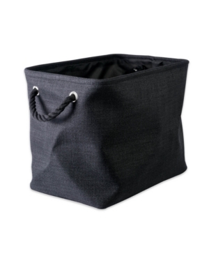 Design Imports Variegated Polyester Storage Bin In Black