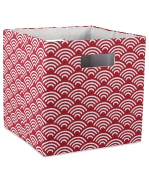 Design Imports Polyester Cube Waves Square