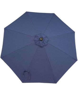 Outdoor Aluminum Patio Umbrella with Fade-Resistant Canopy and Auto Tilt and Crank - 9' - Navy Blue