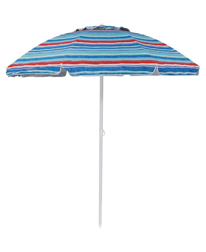 Sunnydaze Decor 6' Vented Beach Umbrella with Tilt Function and UV 50