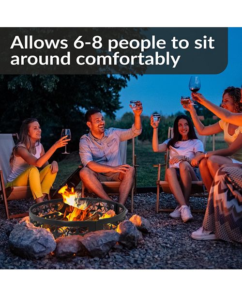 Sunnydaze Decor FourStar Campfire Ring Large Outdoor Fire