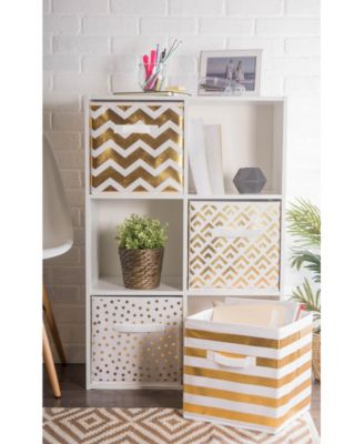 Non-woven Polyester Cube Small Dots Square Set of 4