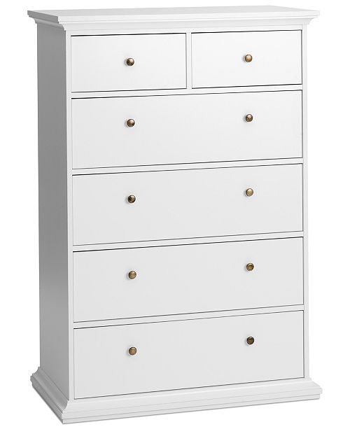 Tvilum Amelie Ready To Assemble 6 Drawer Chest Quick Ship