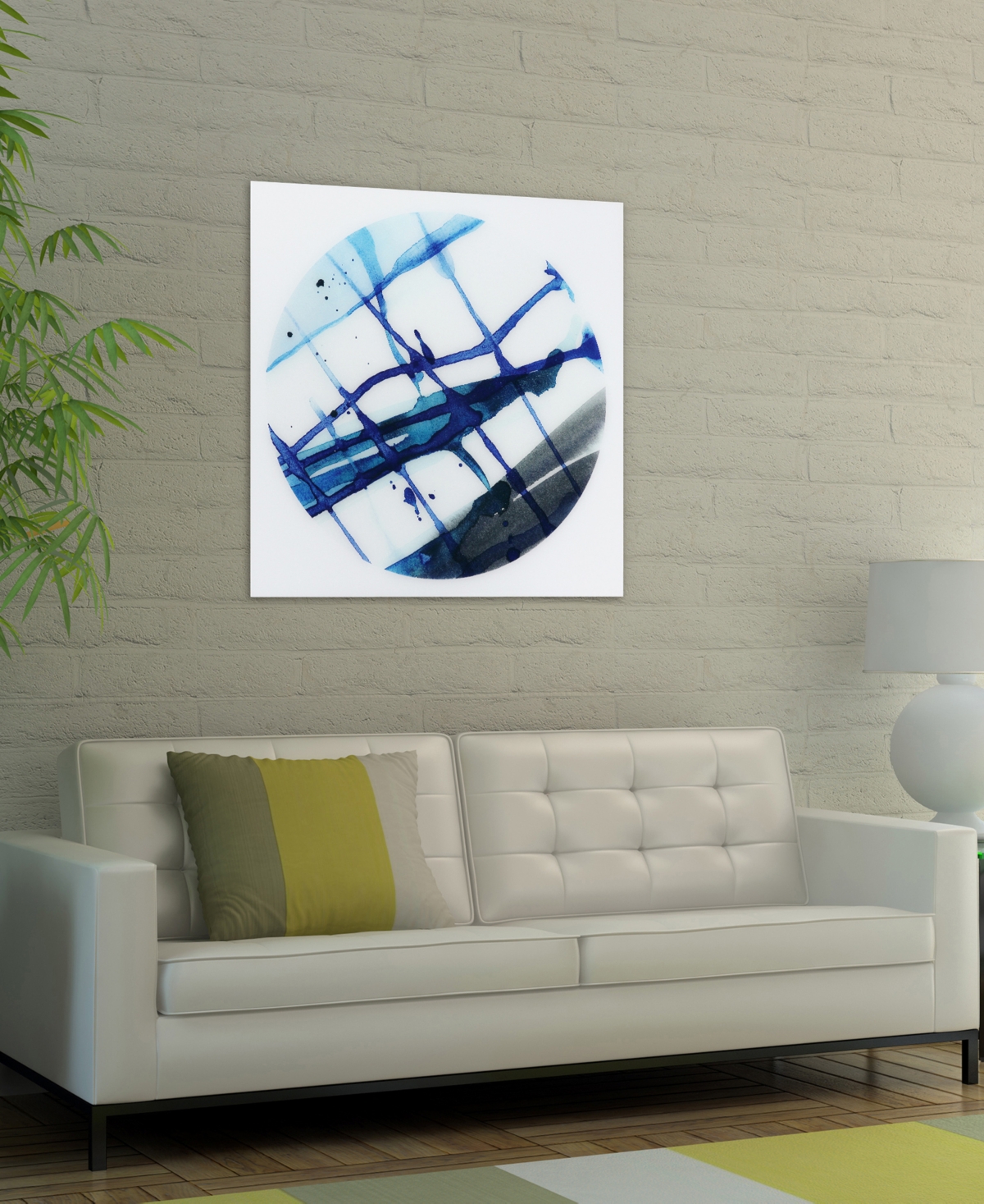 Empire Art DirectStripes 2 Frameless Free Floating Tempered Glass Panel Graphic Abstract Wall Art, 0.2