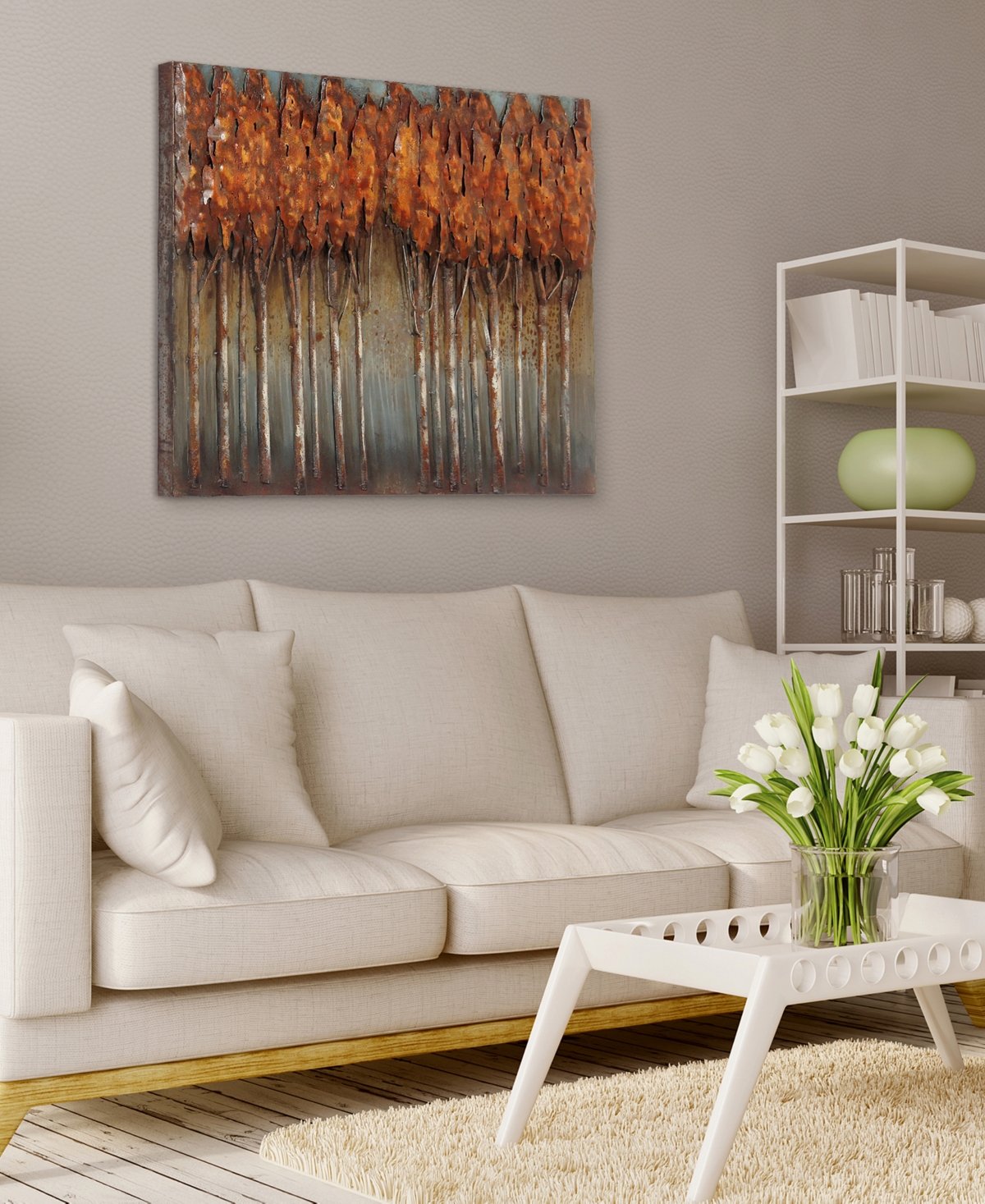 Empire Art Direct Sunset Ground Mixed Media Iron Hand Painted Dimensional Wall Art, 2