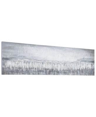 Silver Dust Textured Metallic Hand Painted Wall Art by Martin Edwards, 20" x 72" x 1.5"