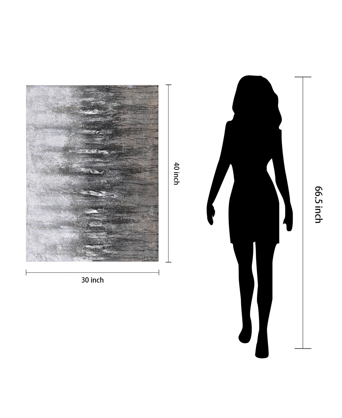 Empire Art Direct Gray Frequency Textured Metallic Hand Painted Wall Art by Martin Edwards, 1.5