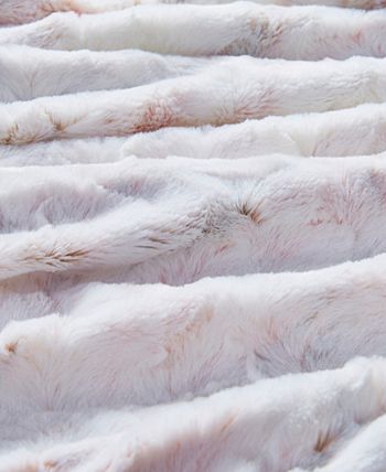 Madison park sachi oversized faux on sale fur throw blanket in grey