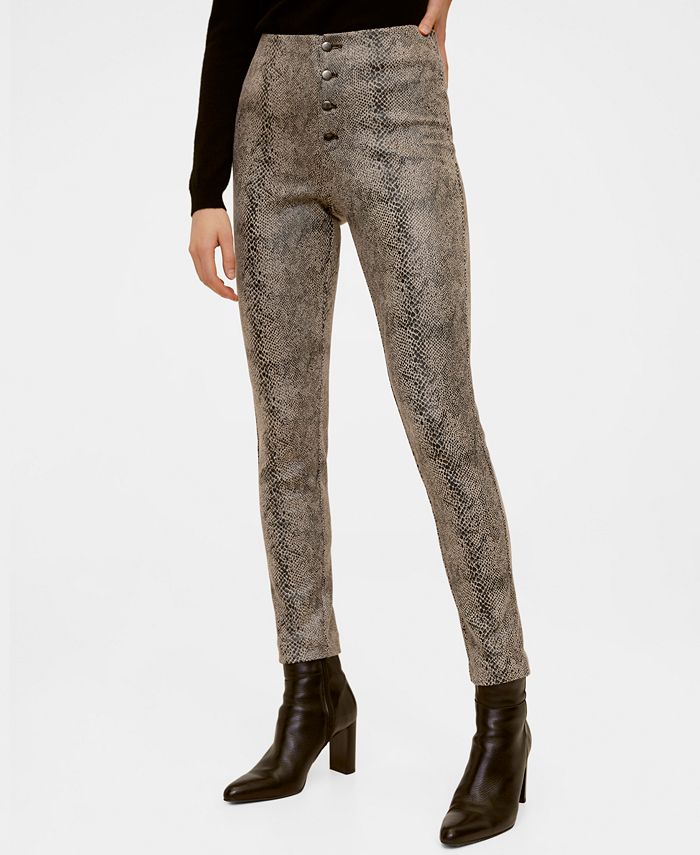 MANGO Snake Print Trousers Macy s