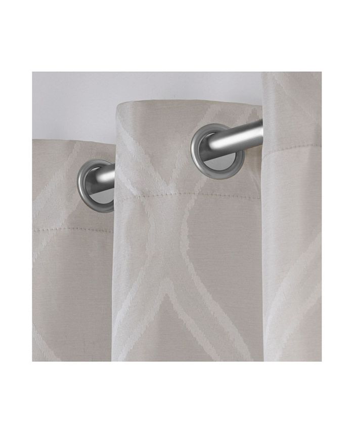 Exclusive Home Montrose Ogee Geometric Textured Linen Grommet Top
