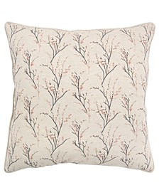 Floral Polyester Filled Decorative Pillow, 20" x 20"