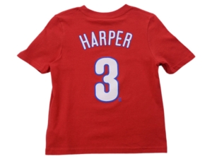 Preschool Nike Bryce Harper Red Philadelphia Phillies Player Name & Number  T-Shirt