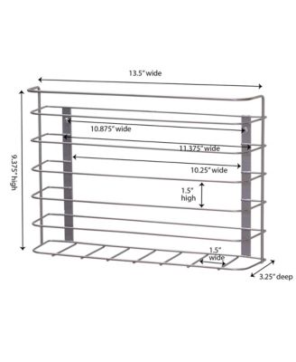 Household Essentials Cabinet Door Single Wire Basket Cutting Board and Kitchen Wrap Organizer