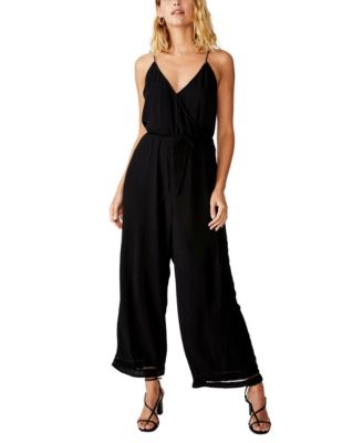 v neck wrap jumpsuit