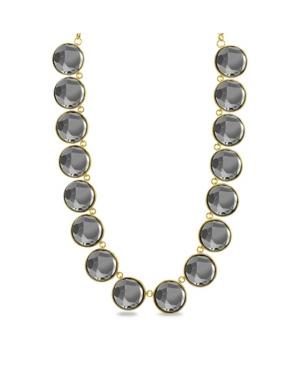 image of Kensie Charcoal Circle Stone Necklace