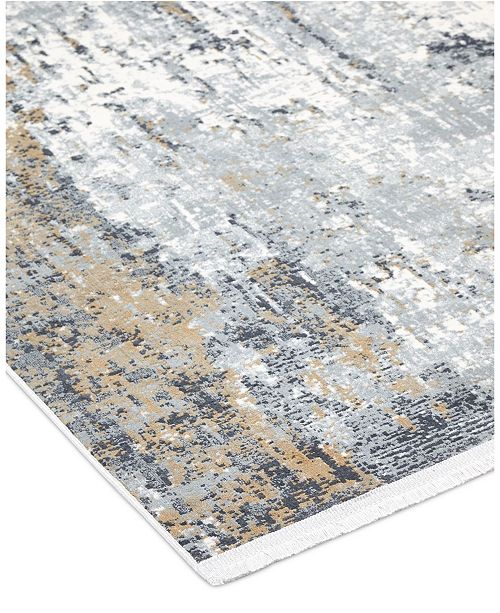 Macy's Fine Rug Gallery Guntur S7010 Gray 7'10" x 11'2" Area Rug