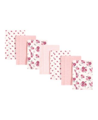 Girls 7Pk Flannel Burp Cloth