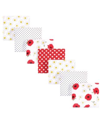 Girls Seven-Count Cotton Flannel Receiving Blankets