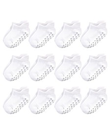 Baby Boys and Girls Socks with Non-Skid Gripper for Fall Resistance