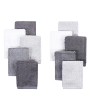 Little Treasure Baby Boys And Girls Luxurious Washcloths In Gray Charcoal