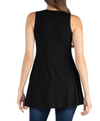 Women's Scoop Neck Sleeveless Tunic Top