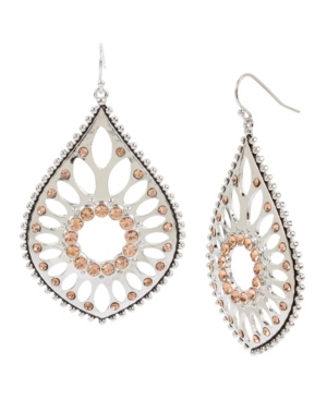 image of Jessica Simpson Openwork Teardrop Earrings, 2.6
