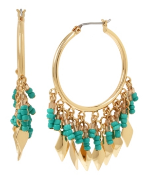 image of Jessica Simpson Shaky Bead Hoop Earrings, 2.25