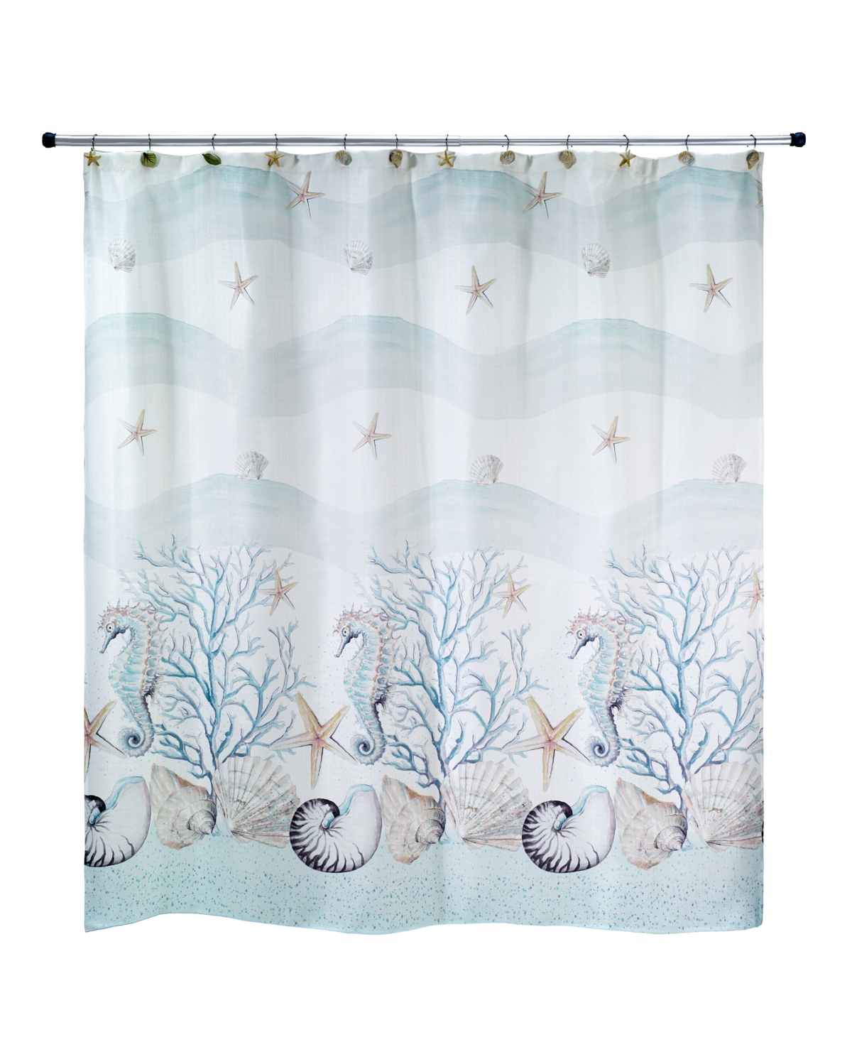 Avanti Coastal Terrazzo Shower Curtain Bedding
