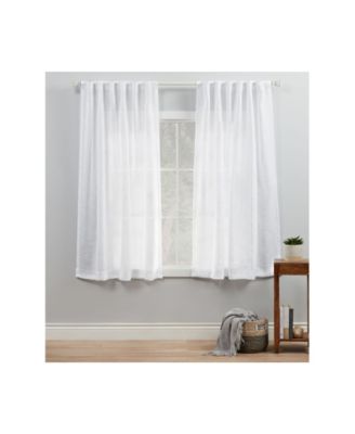 Exclusive Home Curtains Bella Sheer Hidden Tab Top Curtain Panel Pair In White