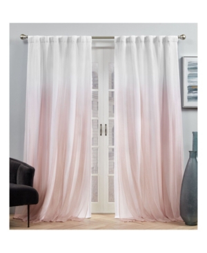 Exclusive Home Curtains Crescendo Lined Blackout Hidden Tab Top Curtain Panel Pair, 54" X 96", Set Of 2 In Pink
