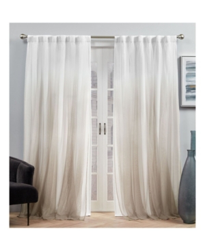 Exclusive Home Curtains Crescendo Lined Blackout Hidden Tab Top Curtain Panel Pair, 54" X 96", Set Of 2 In Beige