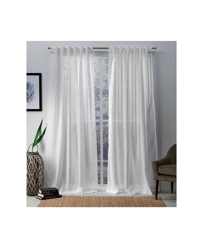 Exclusive Home Curtains Bella Sheer Hidden Tab Top Curtain Panel Pair