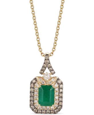 Le Vian - New Emerald (1-1/5 ct. t.w.) & Diamond (5/8 ct. t.w.) 18" Pendant Necklace in 14k Gold