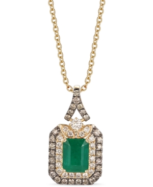 image of Le Vian New Emerald (1-1/5 ct. t.w.) & Diamond (5/8 ct. t.w.) 18