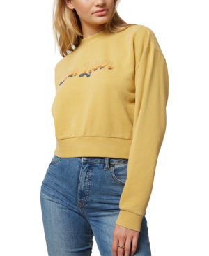 image of O-Neill Juniors- Novie Cotton Cropped Sweatshirt