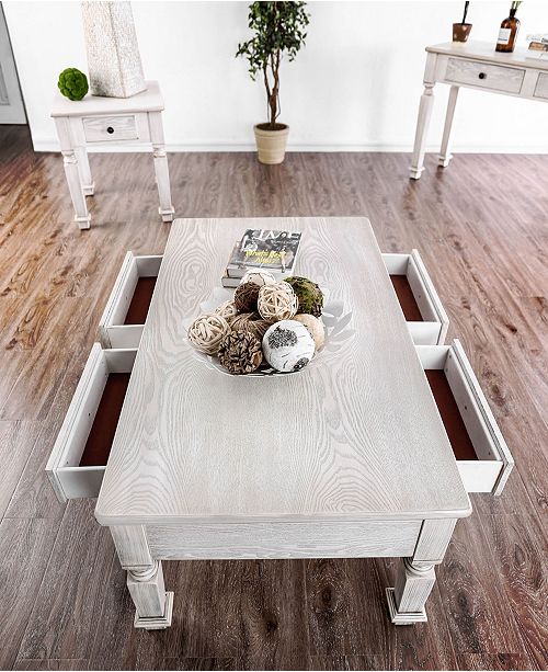 Furniture Of America Vera Antique White Coffee Table Reviews