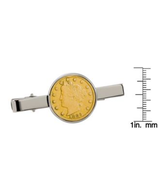 American Coin Treasures Gold-Layered 1800s Liberty Nickel Coin Tie Clip 9390₽