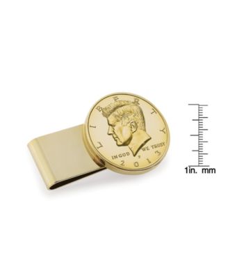 Men's Gold-Layered JFK Half Dollar Stainless Steel Coin Money Clip
