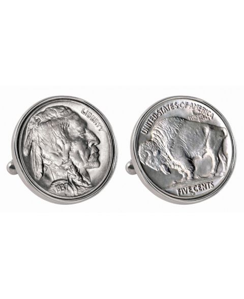 Мужские запонки American Coin Treasures Buffalo Nickel Bezel Coin Cuff Links