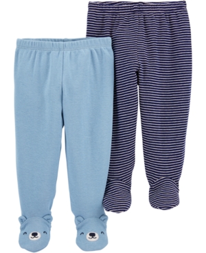 image of Carter-s Baby Boys 2-Pair Footed Cotton Pants